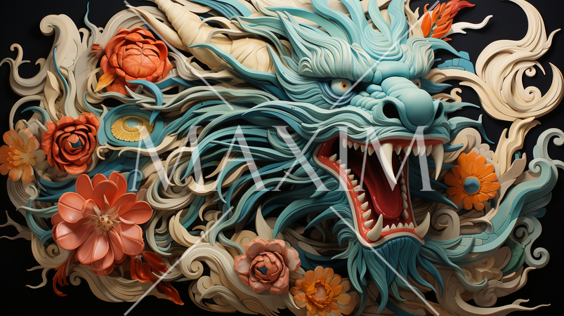 龍のキュービズム的な表現