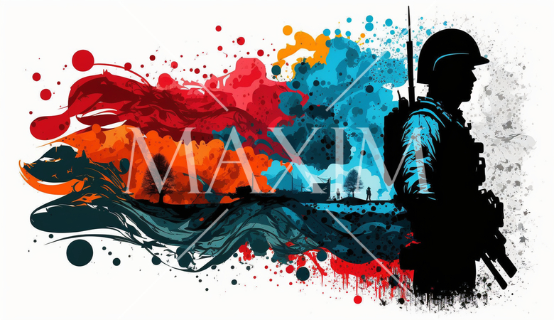 前線に赴く兵士のイメージ