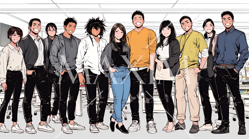 仕事が成功して喜びいっぱいのビジネスパーソン