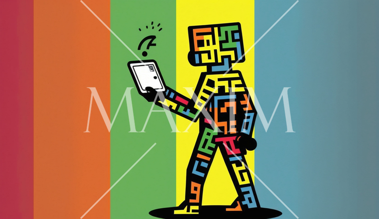 人間版QRコード（QRコードみたいに平板な人）：AI・デジタル思考人間