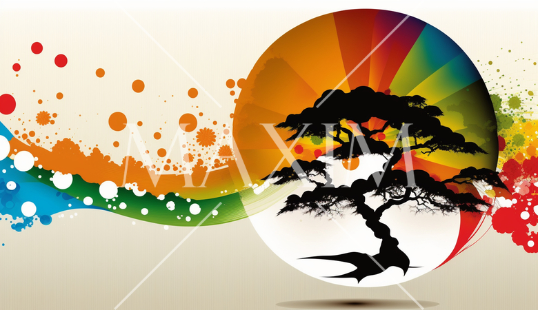 年賀状の図版：初日の出、梅、松、松竹梅