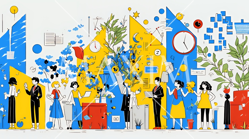 ESG経営とサステナビリティのビジネスコンセプト｜環境・社会・ガバナンスを表す企業向けイラスト