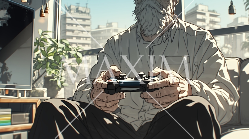 ゲームに集中する男性の手元｜コントローラーを握る若い男性のライフスタイルイメージ