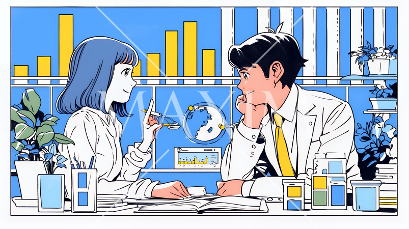 スキルアップで成長するビジネスパーソン｜自己研鑽とキャリア開発のコンセプトイラスト