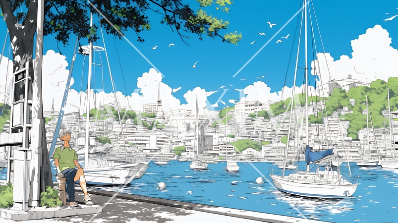 沖縄のヨットハーバー