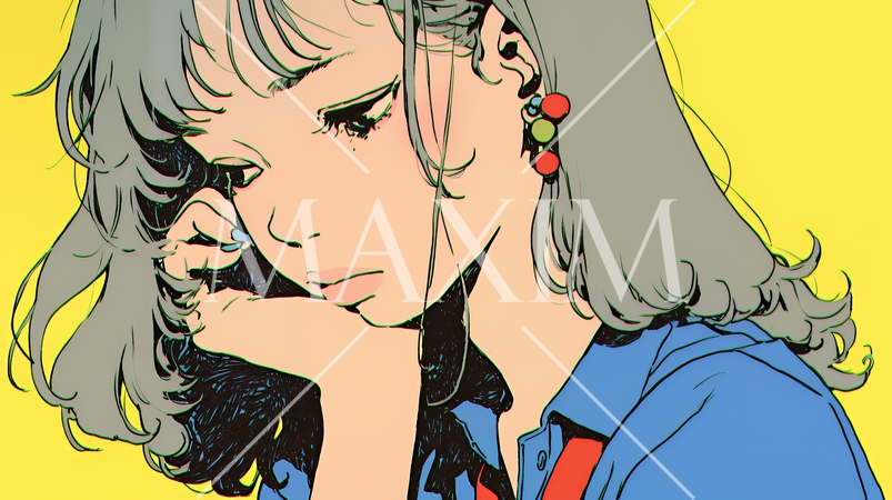 戸惑いの表情の若い女性：困惑した微妙な感情を浮かべた女性