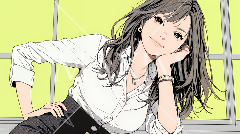 得意げな表情を浮かべている若い女性