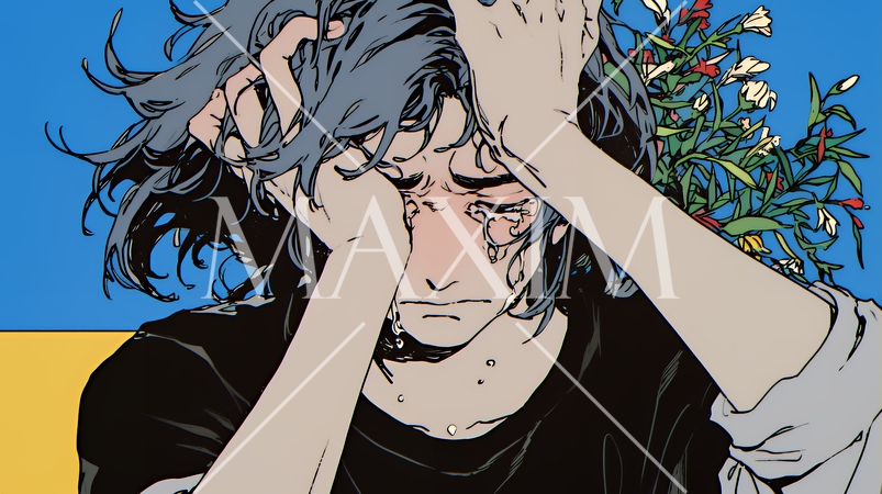 泣き崩れている女性