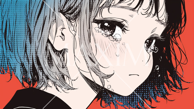 悔し涙を浮かべる少女