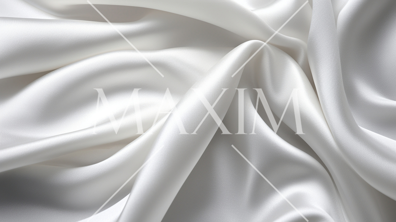 しわの寄った白いシルクの背景画像：精緻CG画像