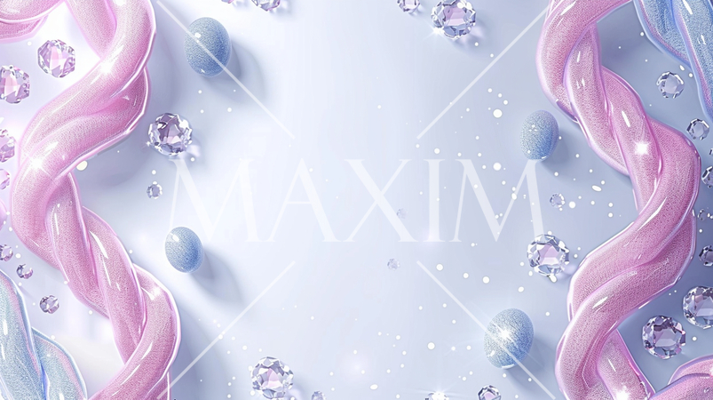 希望の光：光り輝く絹のロープとそれを取り囲む宝石で表現