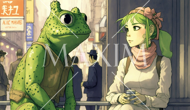 亭主の好きな赤烏帽子：今風に、亭主の好みは「蛙の着ぐるみ」。赤烏帽子はこれくらい奇異なこと。