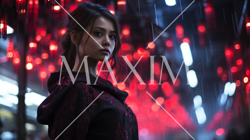 ブレードランナーに登場しそうなサイバーパンクな都市風景