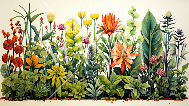 色鮮やかな南国の植物たち