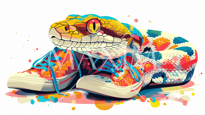 蛇足：足が欲しいと切望のあまり、体がスニーカーのような形態に変化した蛇