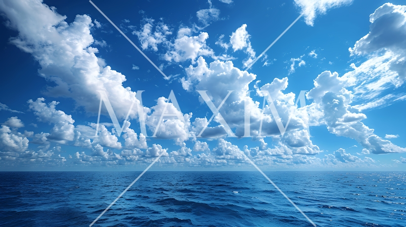 藍色の空と柔らかい積雲