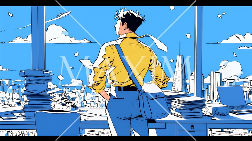 定時退社で帰宅を喜ぶ会社員｜ワークライフバランスと働き方改革のビジネスイメージ