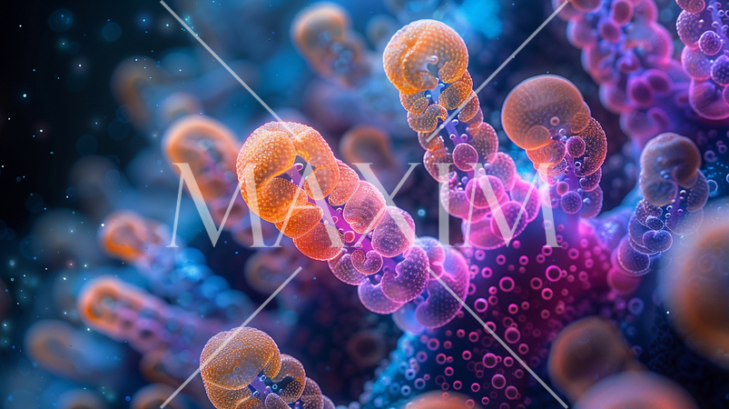 火星とかにいそうな架空の微生物の顕微鏡画像