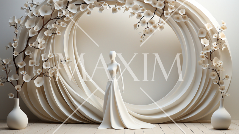 結婚式をイメージした白基調の背景画像