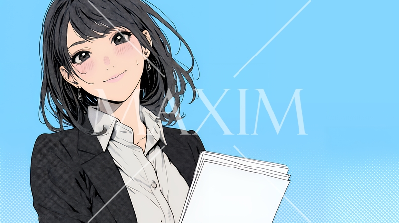 書類を確認するビジネスウーマン