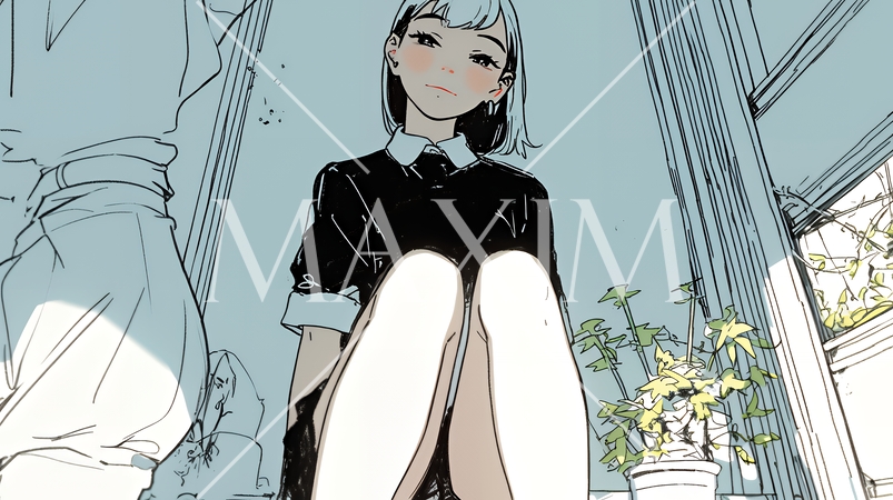 部屋に引きこもっている若い女性