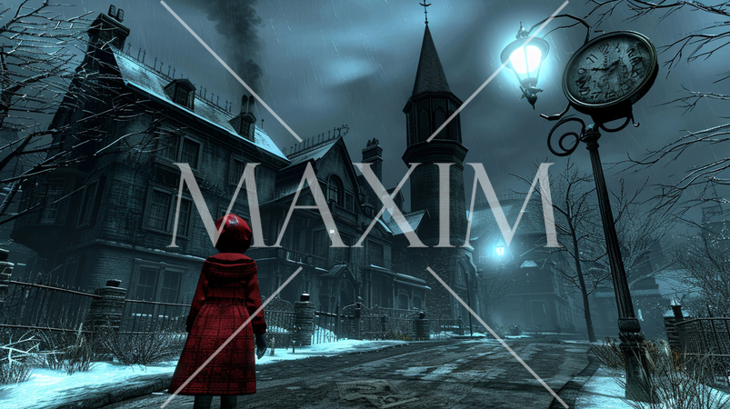 脱出不能な怖い夢の中にいる女性