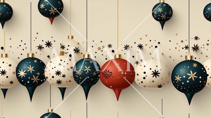 クリスマスオーナメントの連続パターン