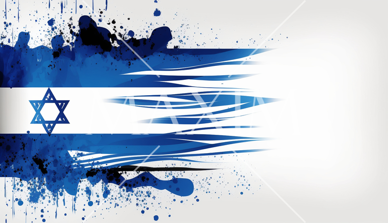 イスラエルの国旗をモチーフにした背景