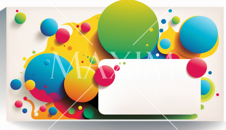 メモスペースのあるカラフルでポップな背景