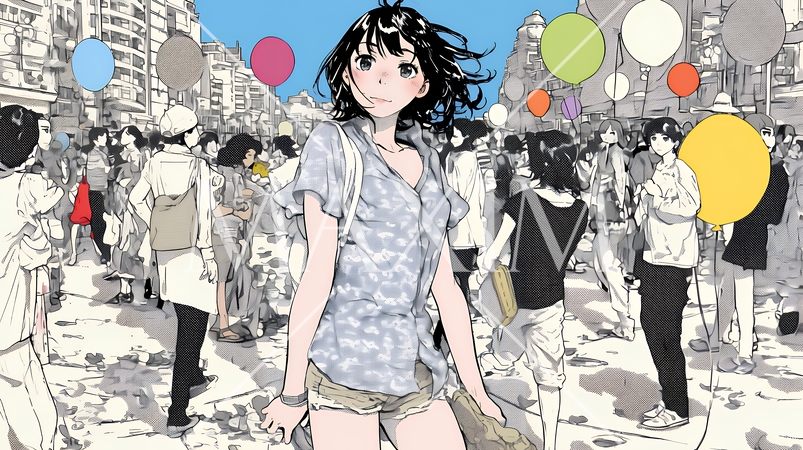 フェスに参加した帰りの若い女性