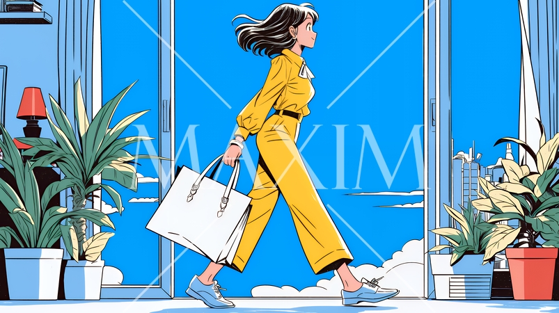 定時退社で帰宅を喜ぶ会社員｜ワークライフバランスと働き方改革のビジネスイメージ