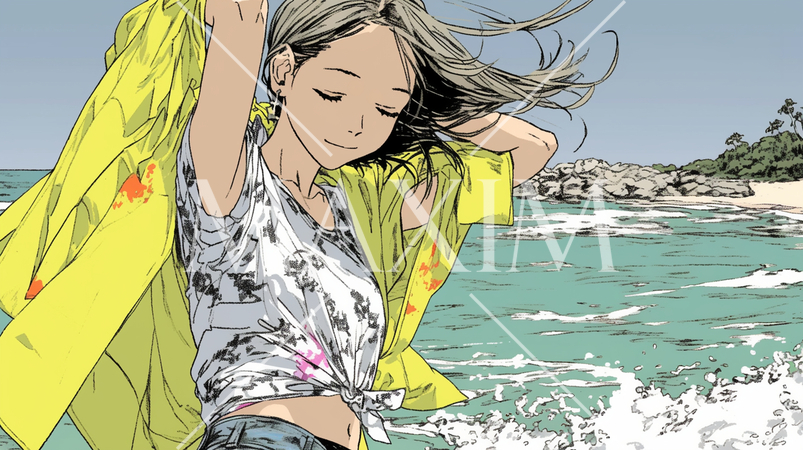 潮風が少し肌寒くて一枚はおる