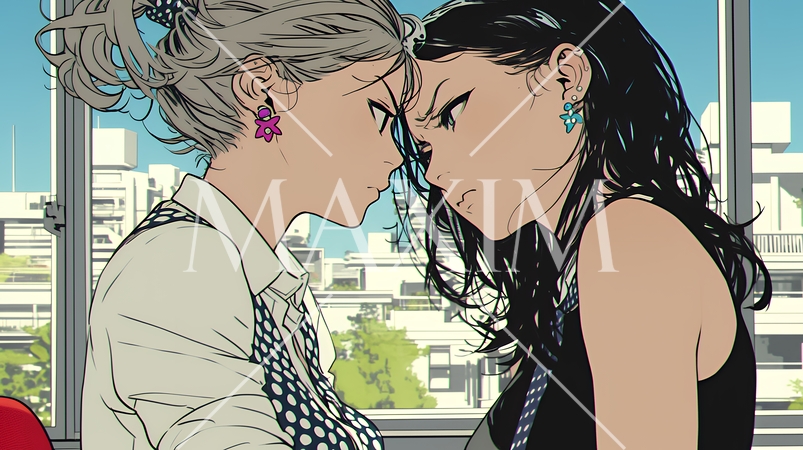 オフィスで言い争いをしているビジネスパーソン