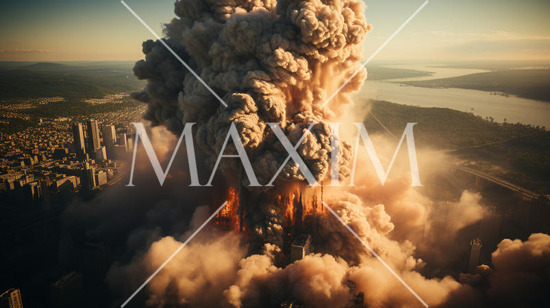 大都市へのミサイル攻撃による大規模火災：大規模戦争状態