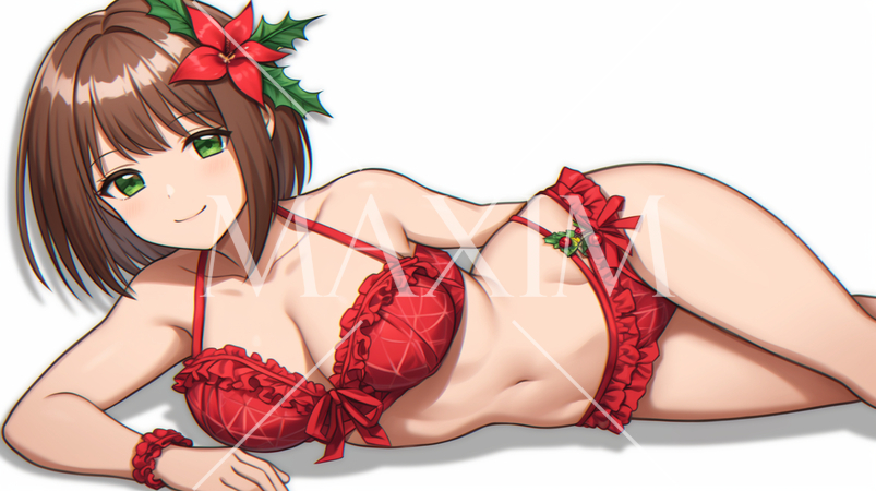 赤いビキニを着た女の子