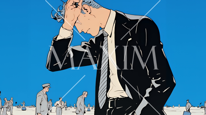 苦悩しているビジネスパーソン