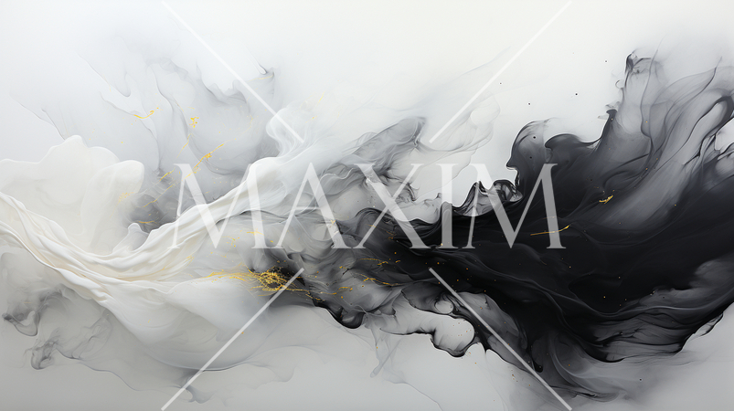 水面に墨をたらしたイメージ：モノクロベースの抽象的背景