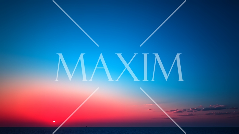 水平線に沈む太陽のイメージの背景