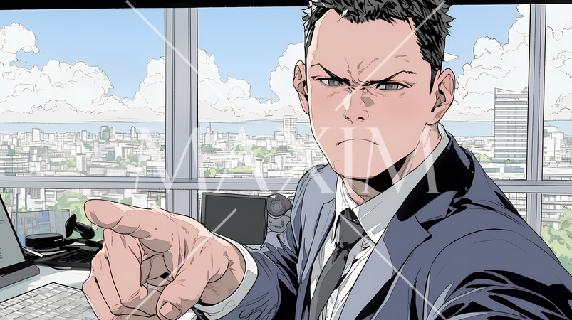 ミスした部下を叱責している上司