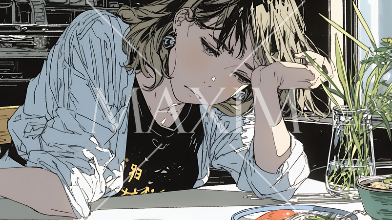 心配事があって食が進まない女性