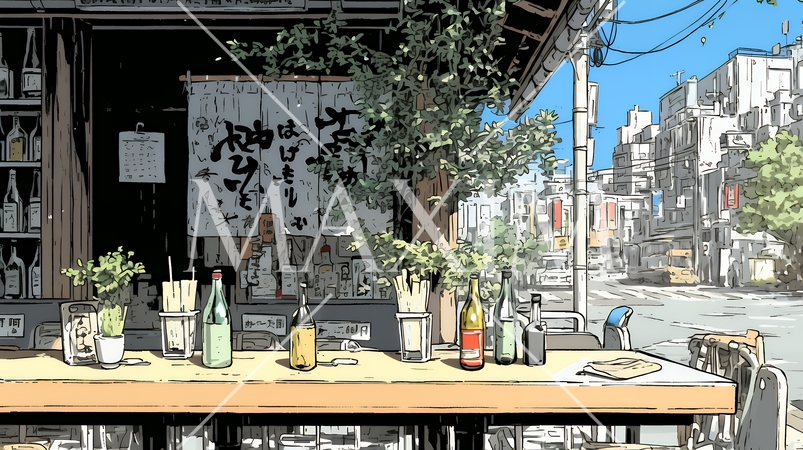 昭和のかおりが漂う町並みの立ち飲み屋