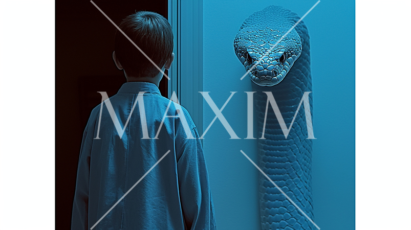 深夜、トイレにいくと大蛇が鎌首を持ち上げて威嚇していた