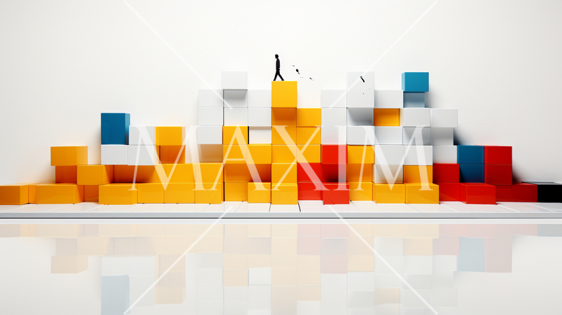 人が仮想空間をハイジャンプしているイメージ