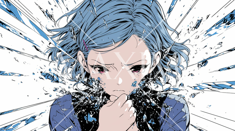 悔し涙を浮かべる少女