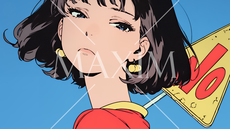 Noのレッドカードサインを出している女性