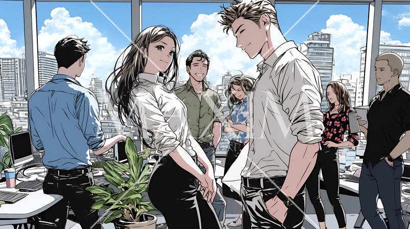 オフィスへの集合命令を受けたビジネスパーソンたち