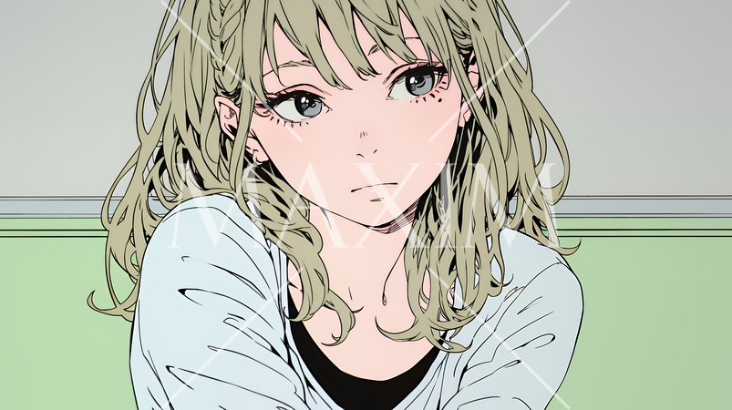 怯えた表情の若い女性