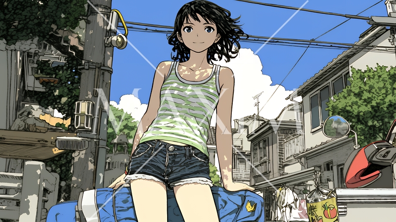 タンクトップを着た健康的な若い女性