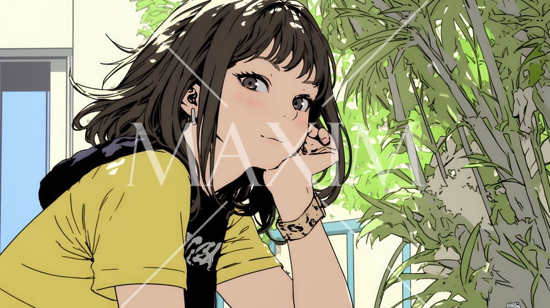 「ふーん、やるじゃない」と驚きと皮肉の混じった表情を見せる若い女性