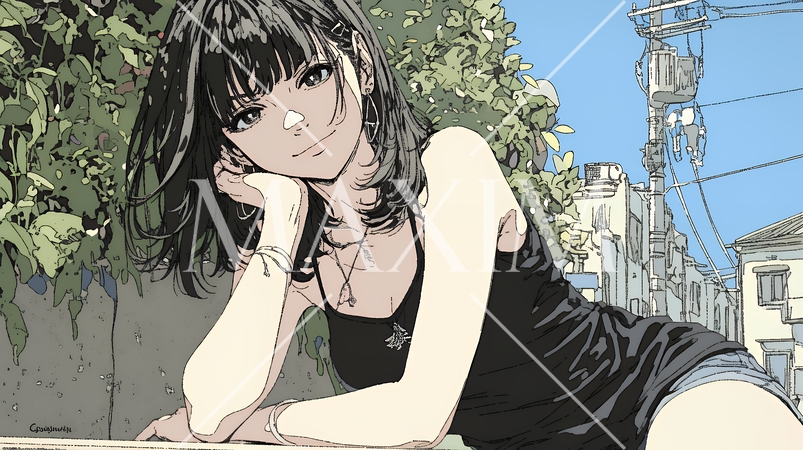 悪巧みをしている女性